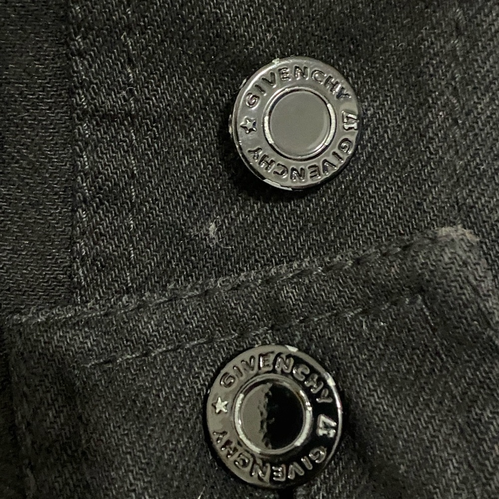 Givenchy Black Wool Jacket Blazer with Zipper Off Denim Sleeves Size 48 - Picture 9 of 9